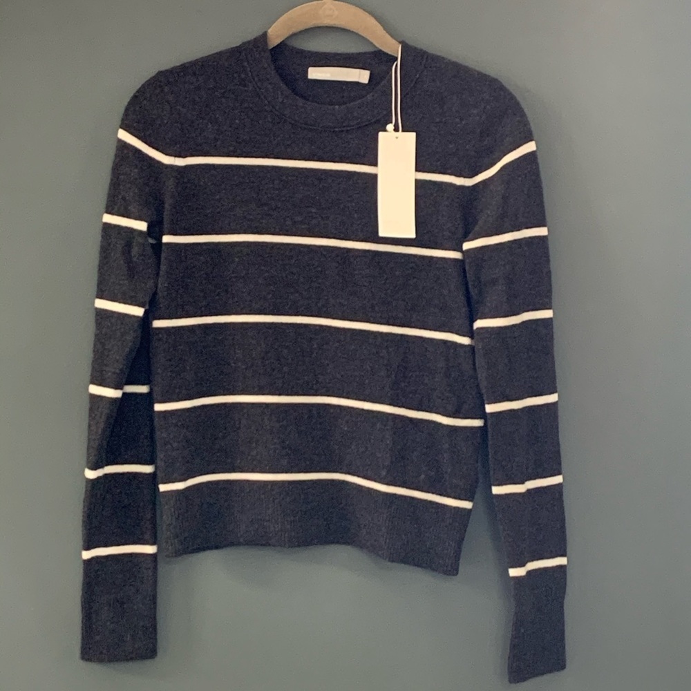NWT Vince 100% cashmere striped sweater